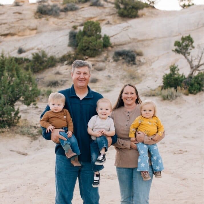 Jared McKeachnie with his family